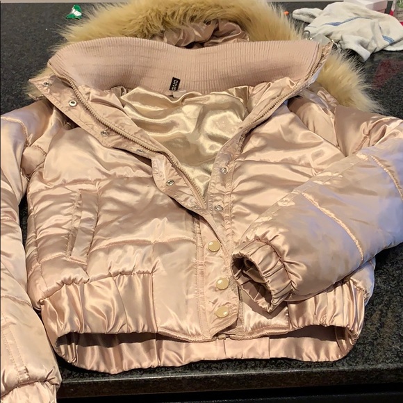 H&M Jackets & Blazers - H and M metallic gold coat
